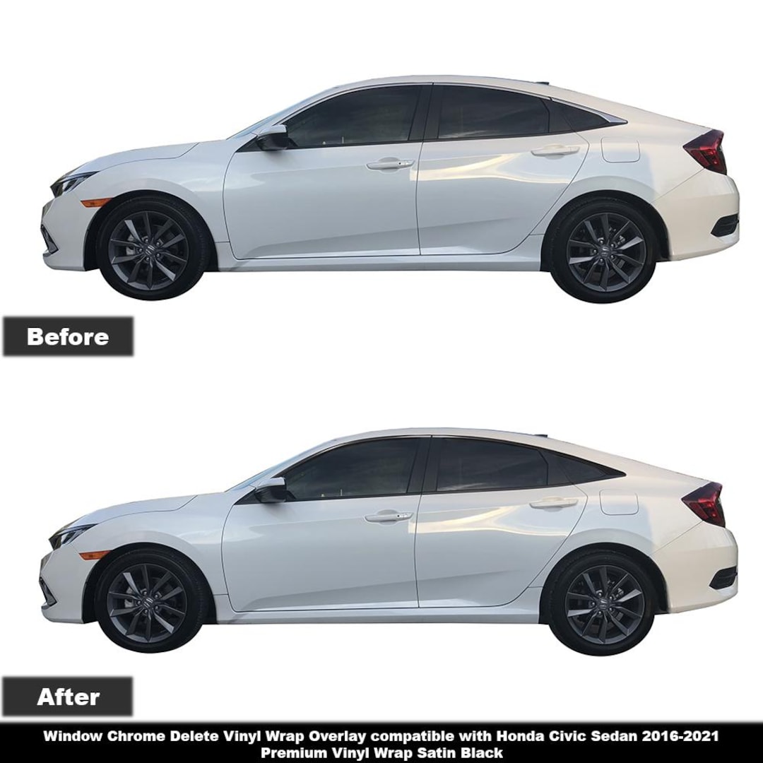 Crux Motorsports Window Chrome Delete Vinyl Wrap Compatible With Honda