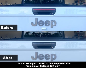 Crux Moto Third Brake Light Tint Overlay  For 2019 + Jeep  Gladiator No Bubbles Air Release Film!