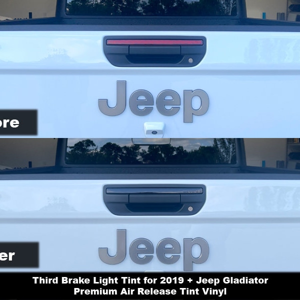 Crux Moto Third Brake Light Tint Overlay  For 2019 + Jeep  Gladiator No Bubbles Air Release Film!