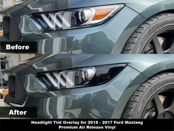 Crux Moto Headlight Tint Overlay for 2019 Jeep Cherokee No Bubbles Air  Release Film 