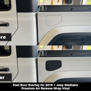 Crux Moto Fuel Door Overlay  For 2019 + Jeep  Gladiator No Bubbles Air Release Film!