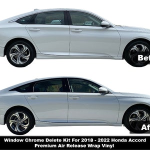 Kit de suppression de chrome de fenêtre prédécoupée Crux Motorsports pour Honda Accord 2018-2022