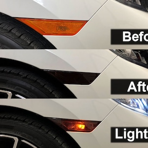 Crux Moto Front Reflector Tint Overlay for 2016 - 2021 Honda Civic