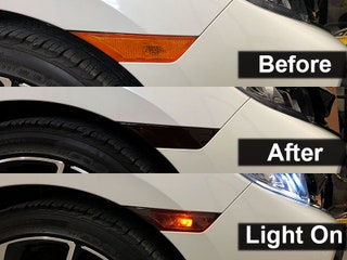 Crux Motorsports Crux Moto Side Marker Tint – Smoke Cover For Honda Civic 2016–2021 Coupe, Sedan, Hatch 10th Gen Civic Accessories - Foto 11