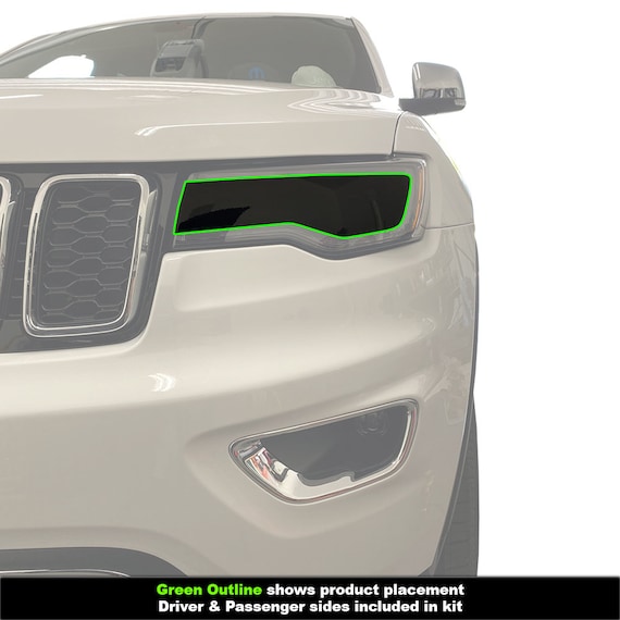 Crux Motorsports Precut Center Only Headlight Tint for 2017 + Jeep Grand Cherokee With LED Lights