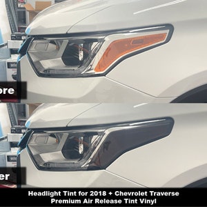 Crux Motorsports Precut Headlight Tint Overlay for 2018 + Chevrolet Traverse