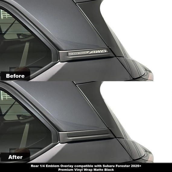 Crux Motorsports Rear Quarter Emblem Delete Wrap Overlay for