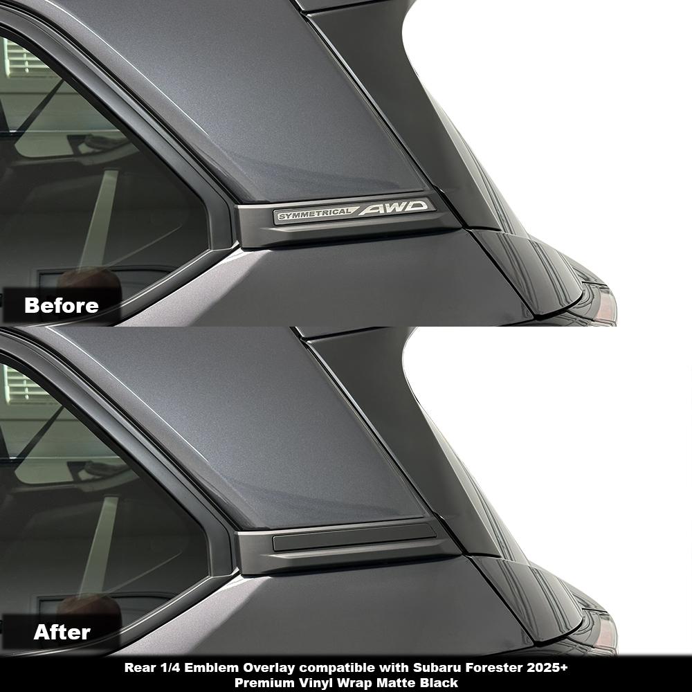 Crux Motorsports Rear Quarter Emblem Delete Wrap Overlay for