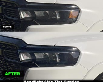 Crux Moto Headlight Side Tint Overlay – Dark Smoke 20% | Precision Fit for 2025 + Ram 1500
