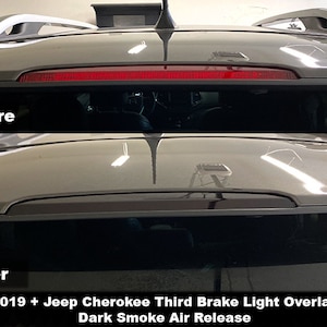 Crux Moto Third Brake Light Tint Overlay For 2019 + Jeep Cherokee No Bubbles Air Release Film!