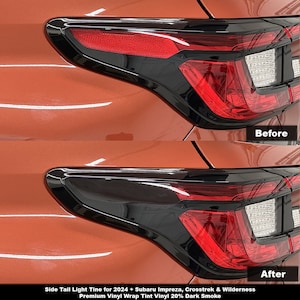 Crux Motorsports Dark Smoke 20% Side Tail Light Tint for 2024 + Subaru Impreza & Crosstrek