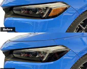 thumbnail image 2 of SlickMod Pre-Cut Vinyl Smoke Tint For 2022-2023 Honda Civic Headlights - 20% Dark Smoke 2 of 12
