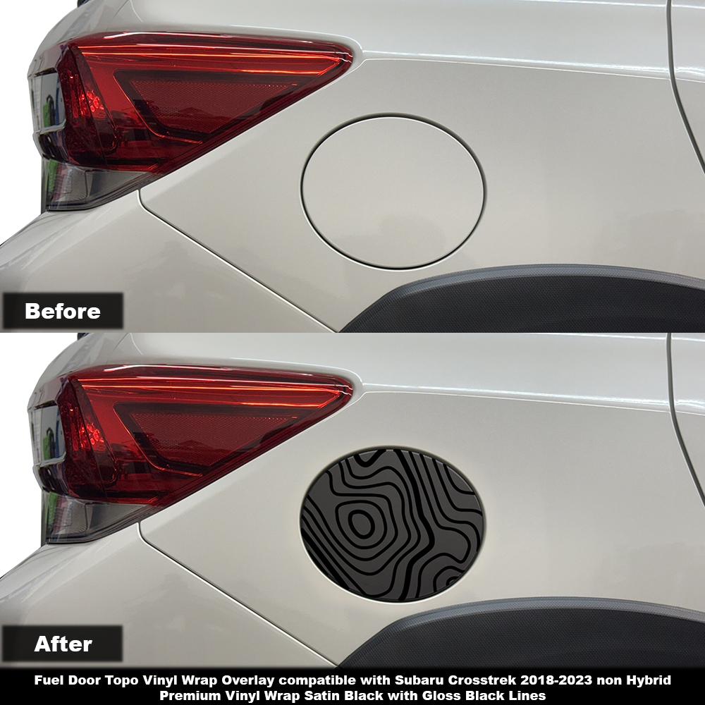 Crux Motorsports Topographical Map Fuel Door Vinyl Wrap Overlay