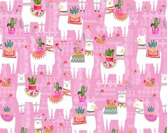 Pink La Llama - La Vida Loca-  CX9416-PINK - Michael Miller, bty