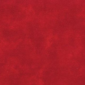 May include: Solid red fabric with a textured appearance. The material has a slightly mottled effect, suggesting a natural fiber or a dyed finish. The color is a deep, rich red, suitable for various crafting or sewing projects.