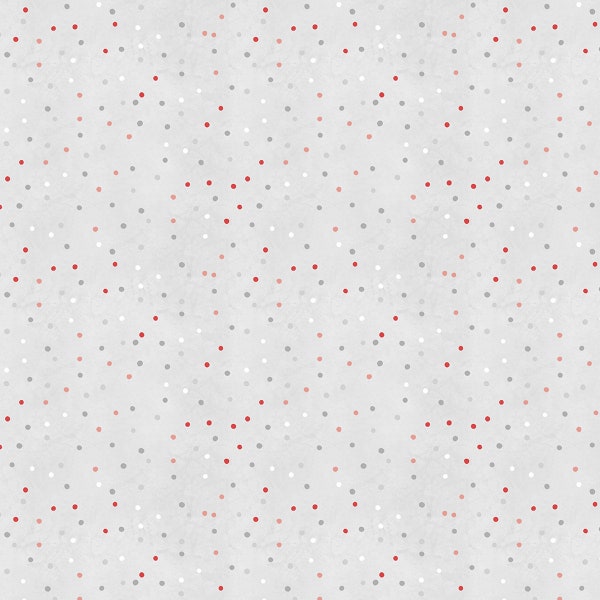 Frost Merry-Mints, Gray Dot (Red, Gray, White) Danielle Leone - Wilmington Prints, 27657-993, bty