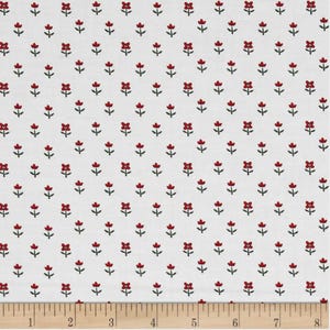 Simply Chic - White Floret - Anna Stuart - Benartex - 3816B-09, bty