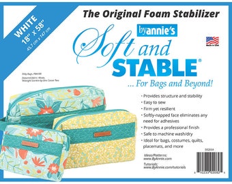 By Annie Soft & Stable 18" x 58" - White, Original Foam Stabilizer . . for Bags and Beyond, 1 Package