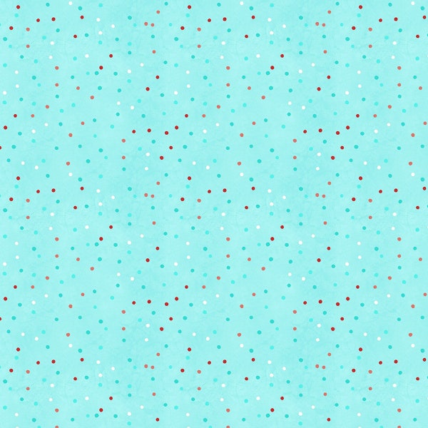 Frost Merry-Mints, Teal Dot (Red, Blue, White) Danielle Leone - Wilmington Prints, 27657-443, bty