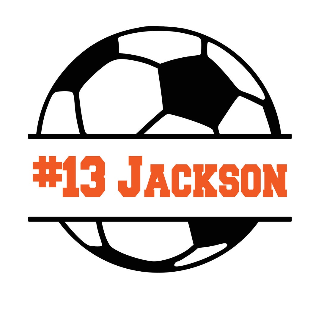 Soccer Ball With Name Vinyl Decal, Personalized, Sports, Soccer , Car