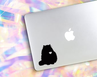 Persian Cat Heart Car Laptop Vinyl Decal Sticker, Persian Cat Sticker, Persian Cat, Cat Sticker, Persian Sticker