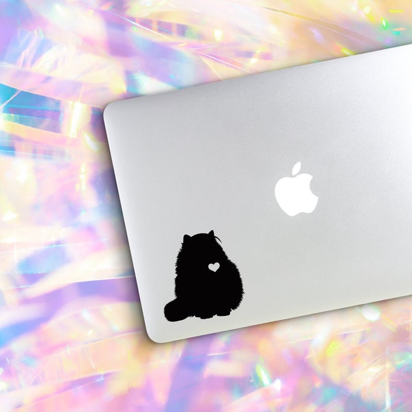 Persian Cat Heart Car Laptop Vinyl Decal Sticker, Persian Cat Sticker, Persian Cat, Cat Sticker, Persian Sticker