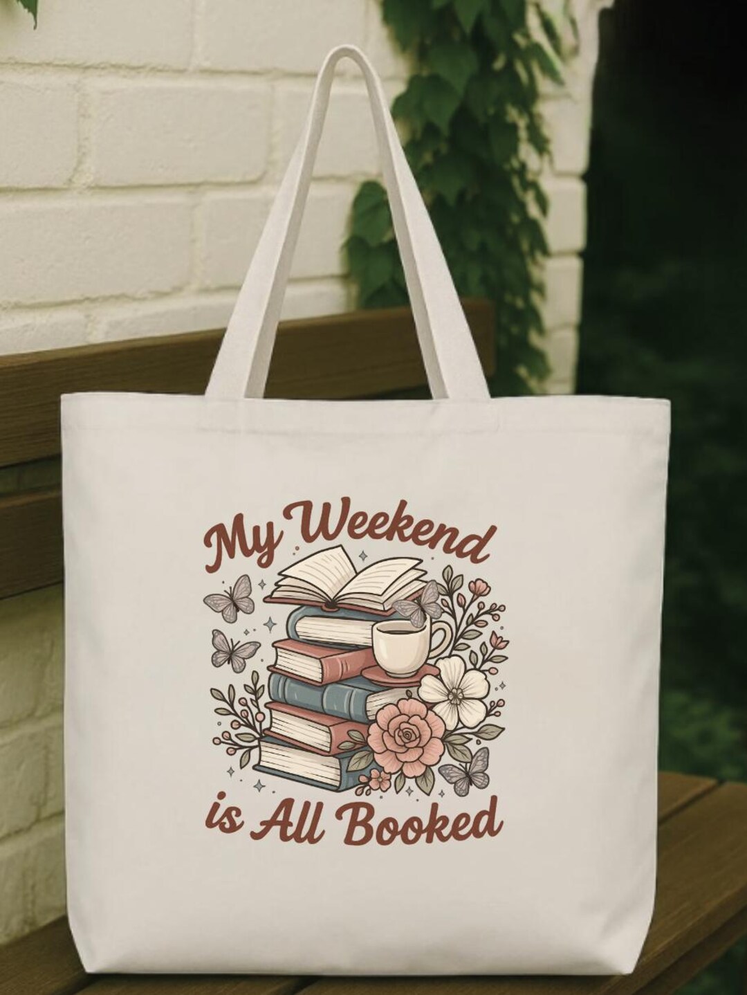 Book Lover Tote Bag, There is No Such Thing as Too Many Books Tote ...