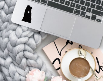 Australian Shepherd Dog w/ Heart Car Laptop Vinyl Decal Sticker, Australian Shepherd Sticker, Australian Shepherd decal