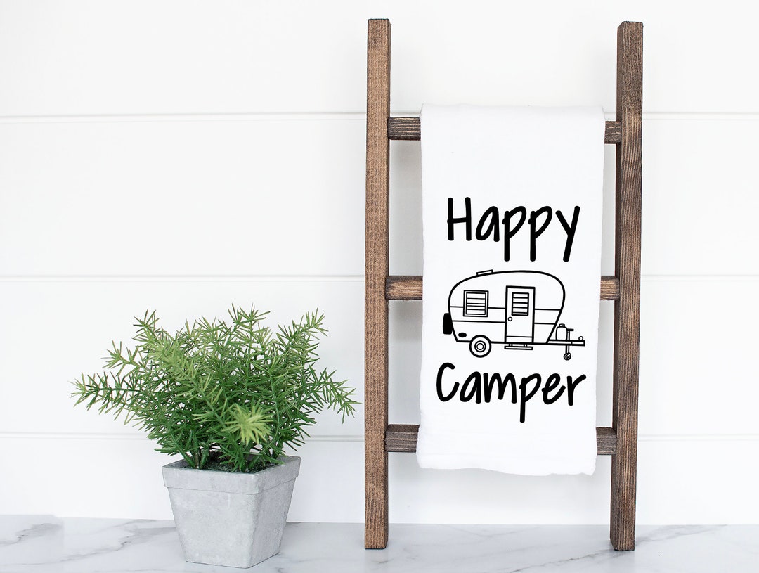 Happy Camper Towel / Happy Camper Towels / Happy Campers Tea Etsy