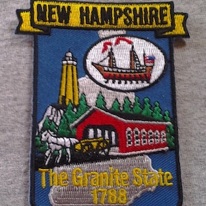 New Hampshire State Map (3-1 / 2 ") Biker Patch 6730 22 Versandkostenfrei mit Sendungsverfolgung