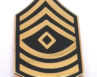 US Army E-8 MSG Master Sergeant Lapel Pin or Hat Pin