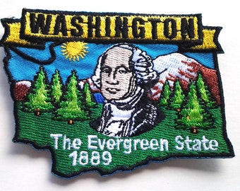 Mapa del estado de Washington (3-3/8") Parche 6748 22 Envío gratuito con seguimiento