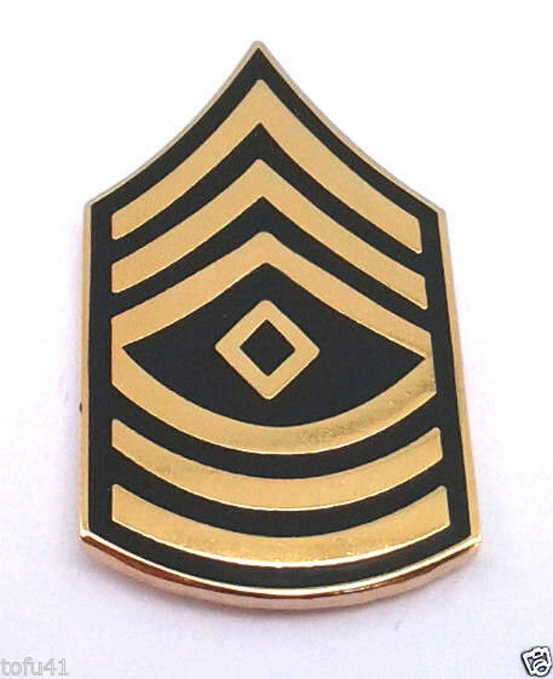 US Army Rank E8 First Sergeant dark Green Military Hat Pin Etsy