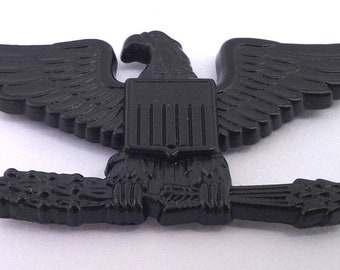 US COLONEL RANK INSIGNIA US COLONEL HAT LAPEL PIN PAIR METAL