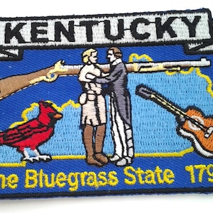 Carte de l'état du Kentucky (3-1/2") Patch brodé 6718 22 livraison gratuite avec suivi