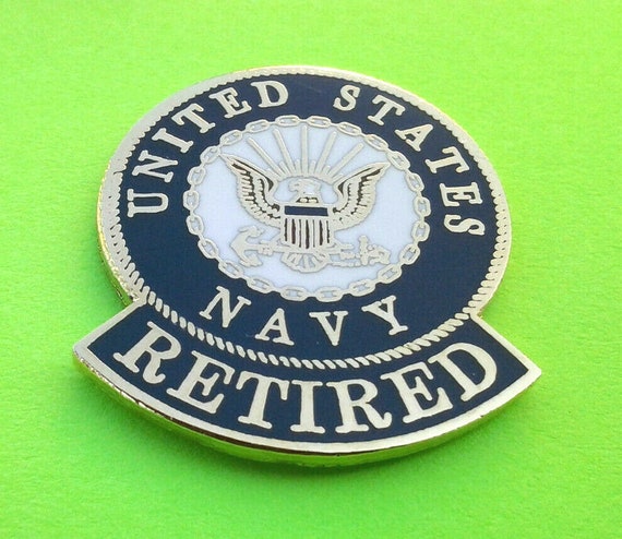 ARMY RETIRED Logo 1 1/8" Lapel Pin US USA United States 