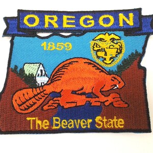 Oregon State Map (3-1 / 4 ") Biker Patch 6738 22 Versandkostenfrei mit Sendungsverfolgung