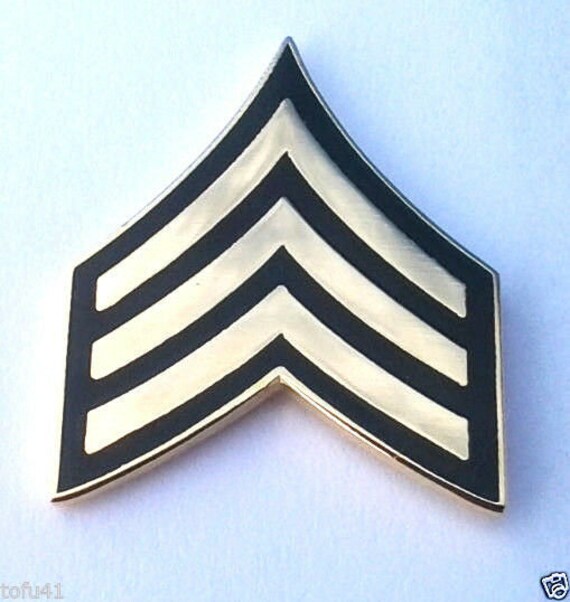 US ARMY SERGEANT E-5 RANK PIN