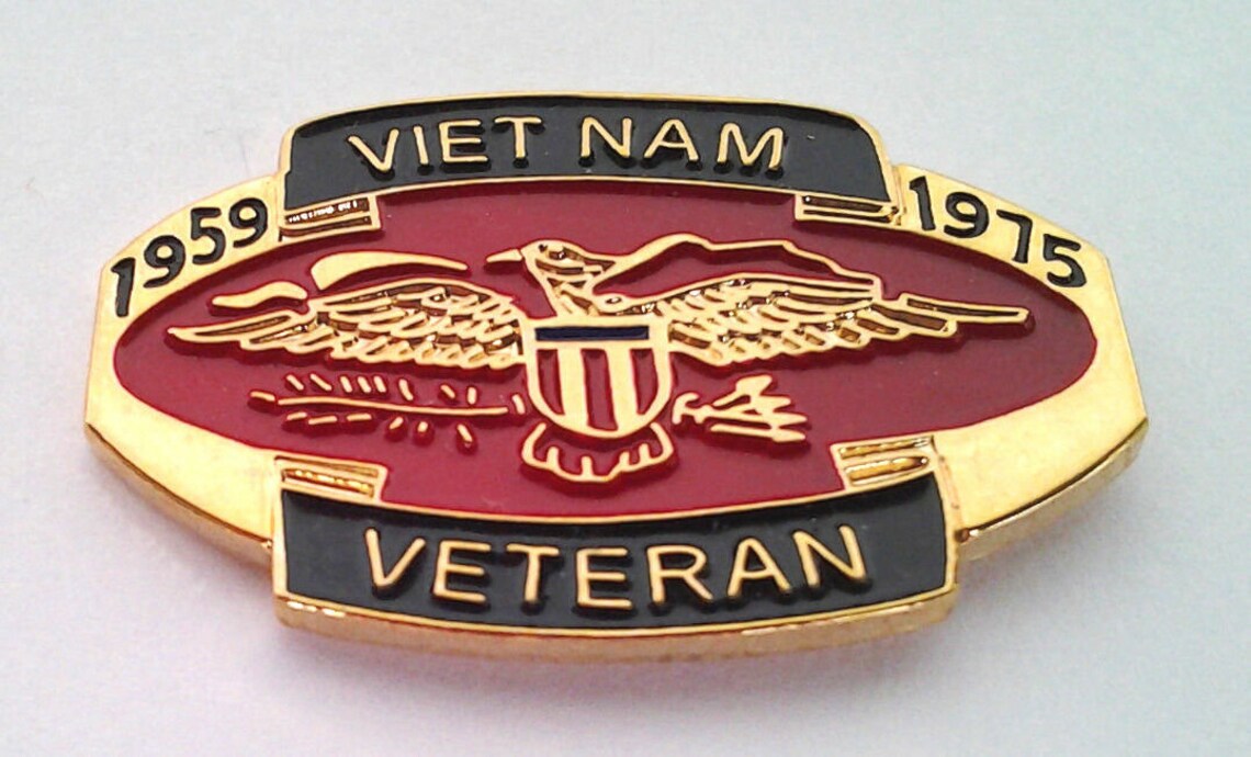 Vietnam Veteran 19591975 Military Hat Pin 14946 Free Shipping Etsy