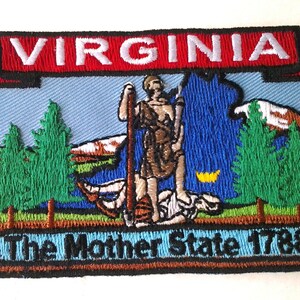 Virginia State Map (3-1 / 2 ") Biker Patch 6747 22 Versandkostenfrei mit Sendungsverfolgung