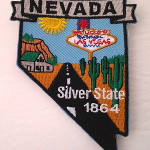 Carte de l'état du Nevada (3-5/8") écusson brodé 6729 22 livraison gratuite avec suivi
