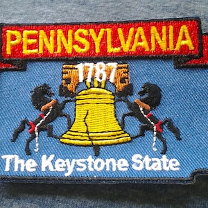 Pennsylvania State Map (3-1 / 2 ") Biker Patch 6739 22 Kostenloser Versand mit Sendungsverfolgung