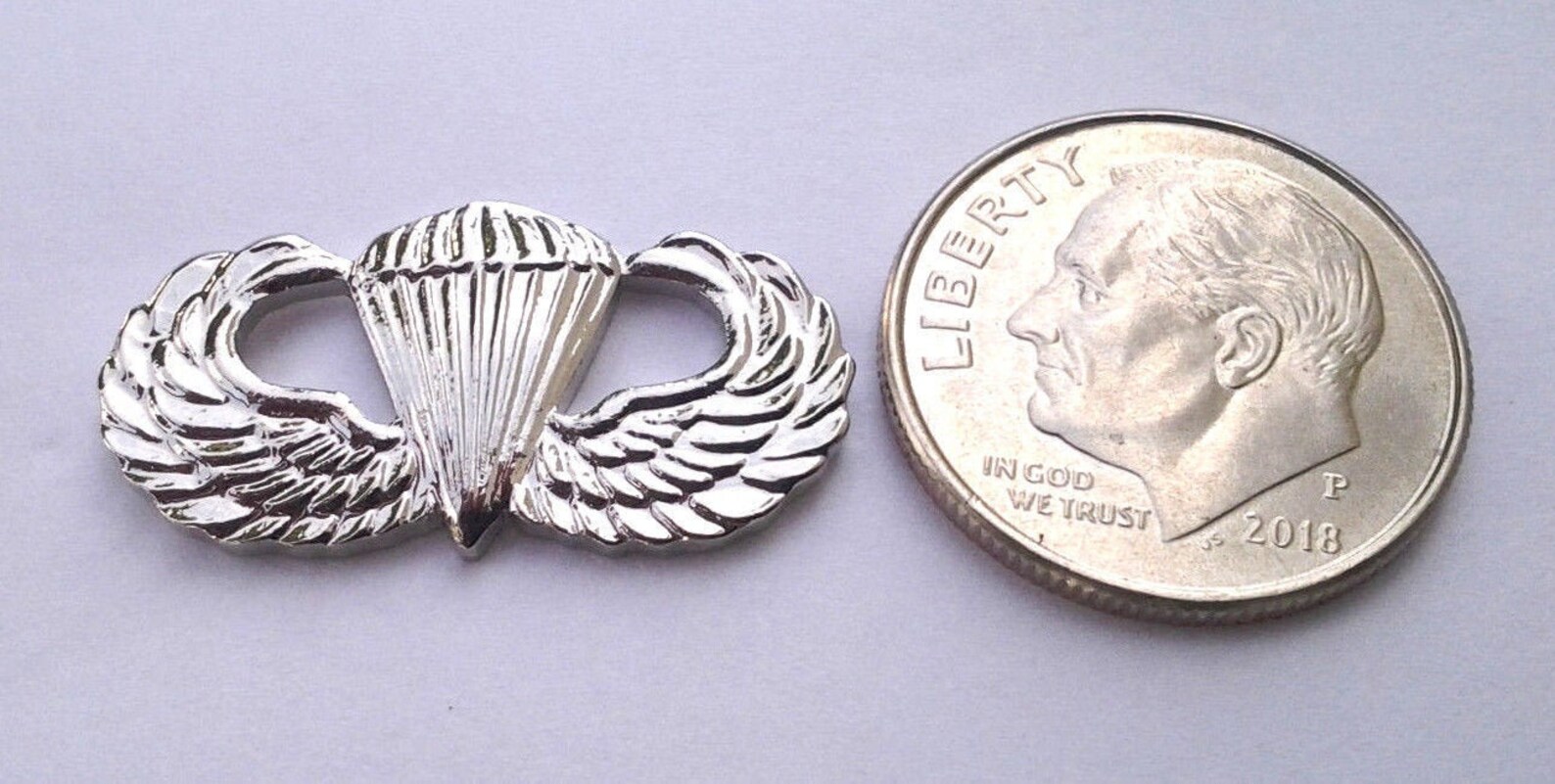 US Army Paratrooper Wings Small Mini Silver Military Hat Pin Etsy