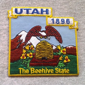 Utah State Map (3-1/4") Biker Aufnäher 6745 22 Versandkostenfrei mit Sendungsverfolgung