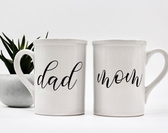 mom and dad mug set