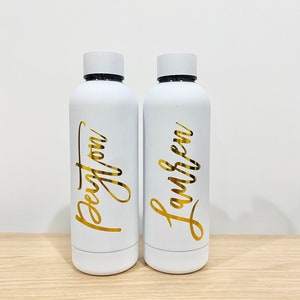 Personalized Water Bottle Vacuum Insulated Water Bottle Stainless Steel Chilly Flask Hot or Cold Gym Bottle image 7