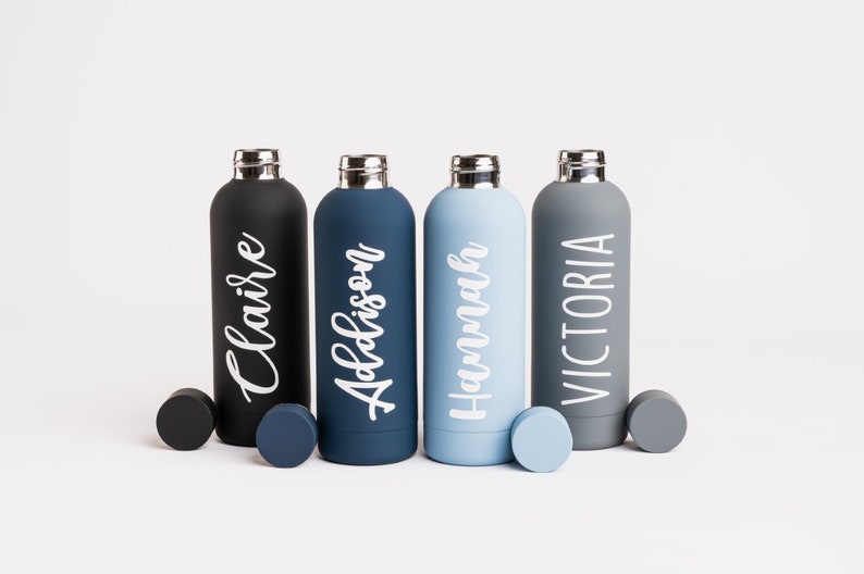 Personalized Water Bottle Vacuum Insulated Water Bottle Stainless Steel Chilly Flask Hot or Cold Gym Bottle image 9