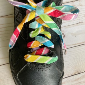 Pastel Diagonal Stripes Shoelaces