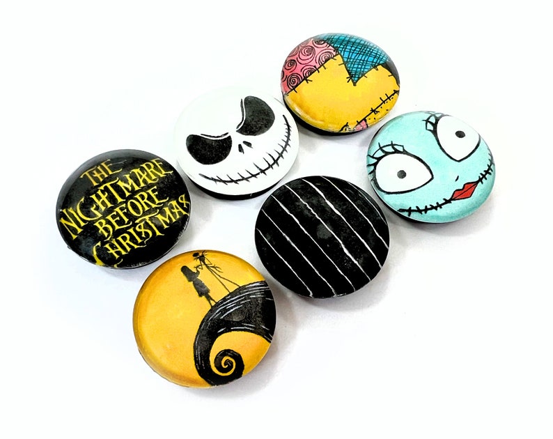 The Nightmare Before Christmas Set 6piece Glass Etsy