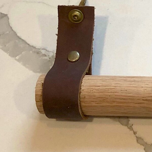 Leather Towel Holder Etsy